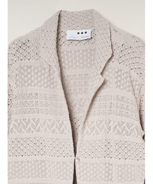 three dots / スリードッツ その他アウター | Striped lace jacket | 詳細2