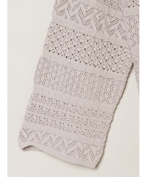 three dots / スリードッツ その他アウター | Striped lace jacket | 詳細3