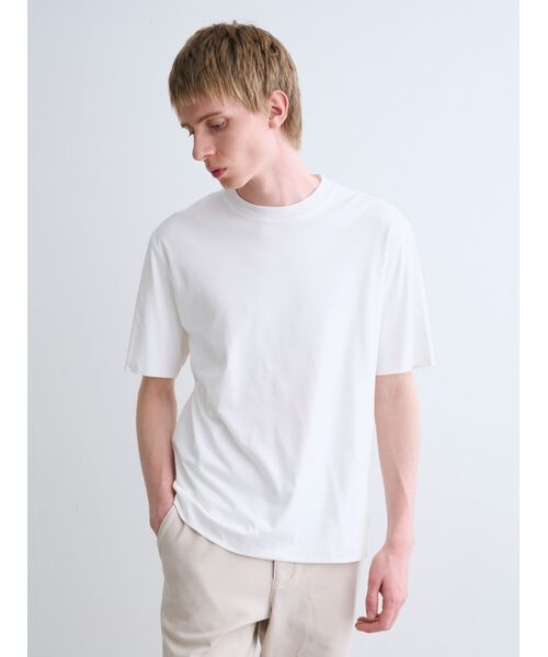 three dots / スリードッツ Tシャツ | Men's milky jersey t-shirt | 詳細8