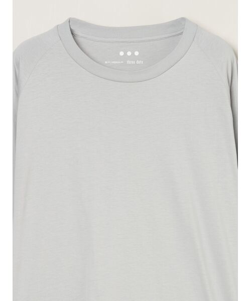 three dots / スリードッツ Tシャツ | Men's milky jersey l/s t-shirt | 詳細2
