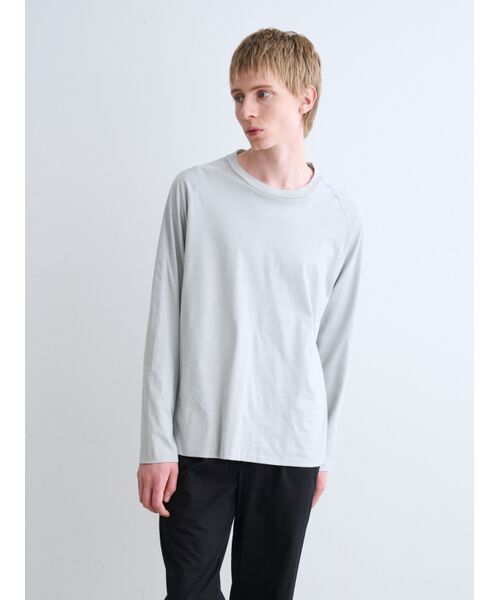 three dots / スリードッツ Tシャツ | Men's milky jersey l/s t-shirt | 詳細6