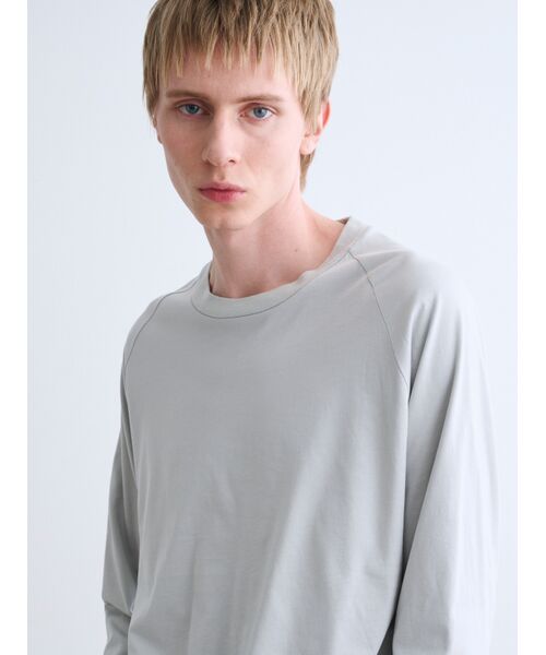 three dots / スリードッツ Tシャツ | Men's milky jersey l/s t-shirt | 詳細7