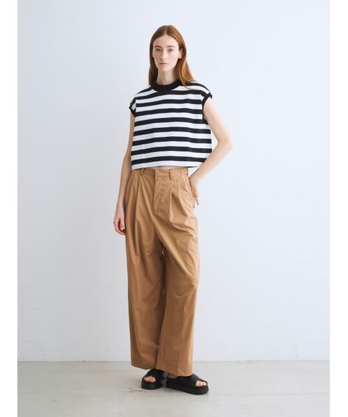 three dots / スリードッツ その他パンツ | Stretch typewriter tuckwidepants | 詳細7