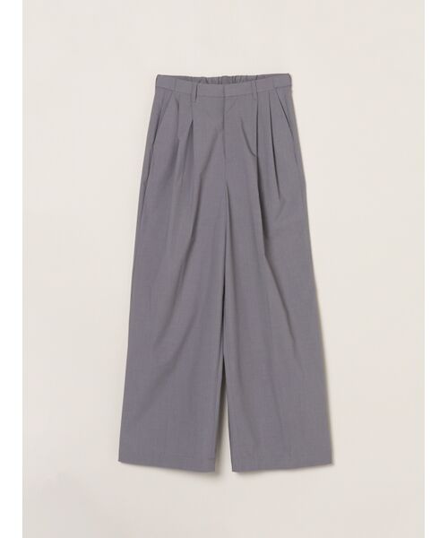 three dots / スリードッツ その他パンツ | Stretch typewriter tuckwidepants(grey)