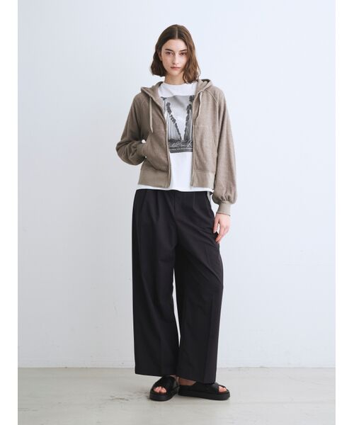 Stretch typewriter tuckwidepants （その他パンツ）｜three