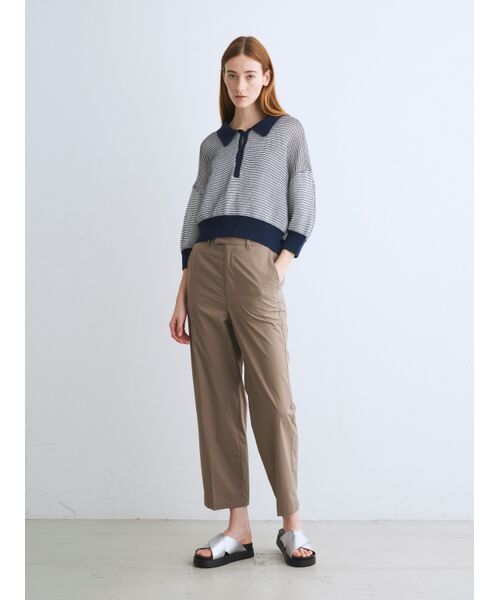 Stretch typewriter tapered pants （その他パンツ）｜three
