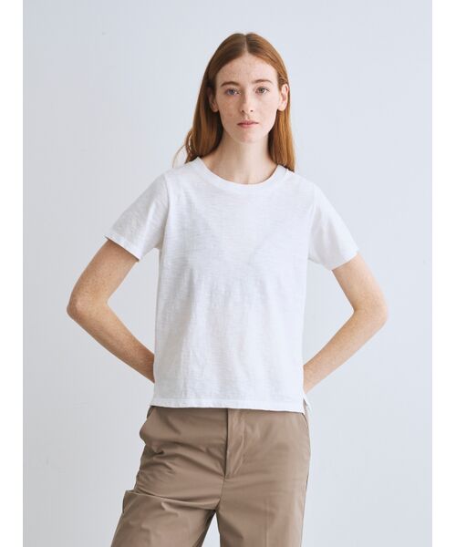 Sheer slub s/s tee （Tシャツ）｜three dots / スリードッツ