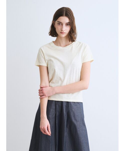 three dots / スリードッツ Tシャツ | Sheer slub s/s tee | 詳細6