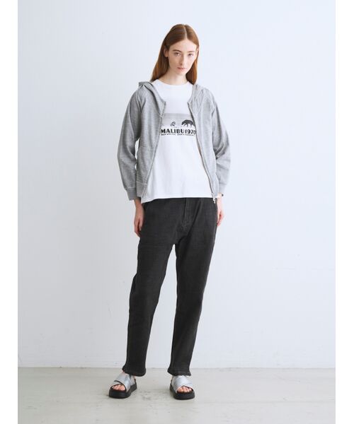 three dots / スリードッツ その他トップス | Sheer slub zip up hoody | 詳細9