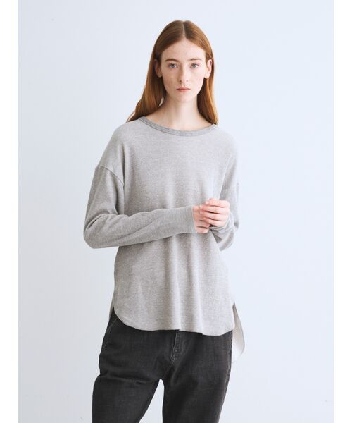 three dots / スリードッツ Tシャツ | Vintage thermal loose tee | 詳細6