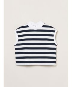 three dots / スリードッツ Tシャツ | Big stripe french slv tee
