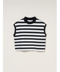 three dots / スリードッツ Tシャツ | Big stripe french slv tee