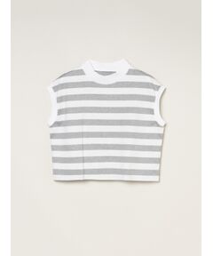 three dots / スリードッツ Tシャツ | Big stripe french slv tee