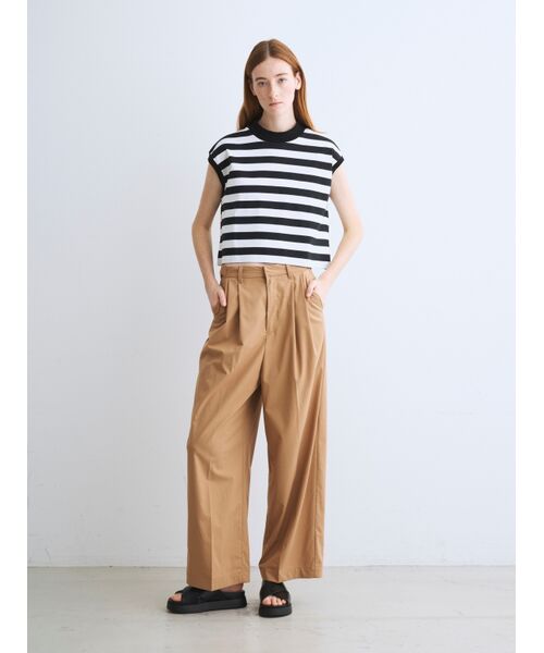 three dots / スリードッツ Tシャツ | Big stripe french slv tee | 詳細9