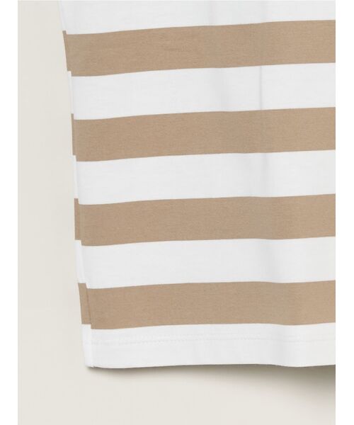 three dots / スリードッツ Tシャツ | Big stripe french slv tee | 詳細4