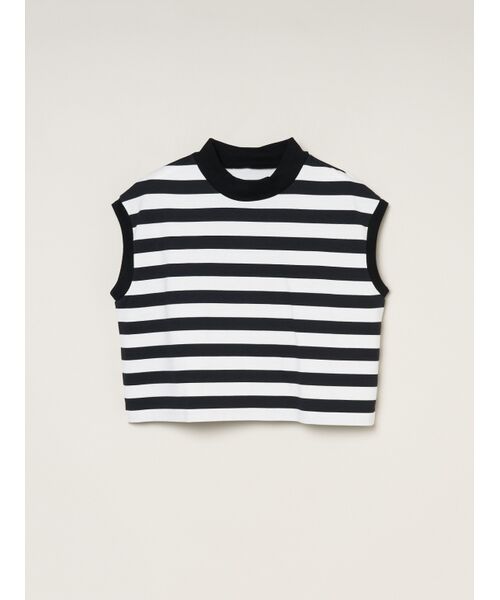 three dots/スリードッツ Big stripe french slv tee black/white S three dots/スリードッツ Big stripe french slv tee black/white S