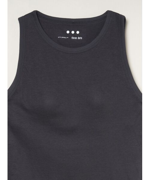 three dots / スリードッツ その他トップス | Smile double cotton bra tanktop | 詳細1