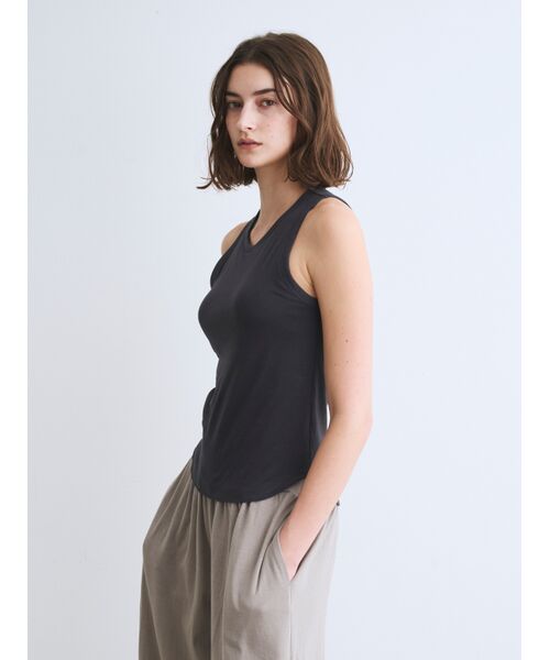 three dots / スリードッツ その他トップス | Smile double cotton bra tanktop | 詳細8