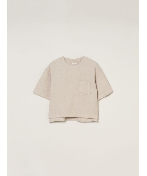 three dots/スリードッツ Double pile t-shirt beige M three dots/スリードッツ Double pile t-shirt beige M