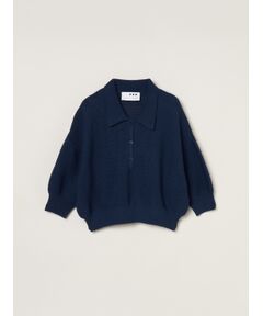 three dots / スリードッツ その他トップス | Mesh high twisted cotton polo