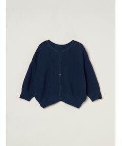 three dots / スリードッツ カーディガン・ボレロ | Mesh high twistedcotton cardigan