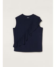 three dots / スリードッツ その他トップス | Travel line ruffle tank