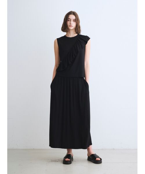 three dots / スリードッツ スカート | Travel line fold over skirt | 詳細7