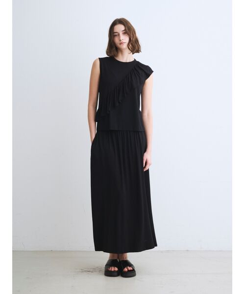 three dots / スリードッツ スカート | Travel line fold over skirt | 詳細8