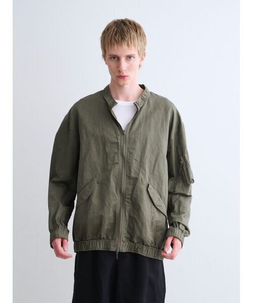 three dots / スリードッツ その他アウター | Men's garment dye linencotton jacket | 詳細6