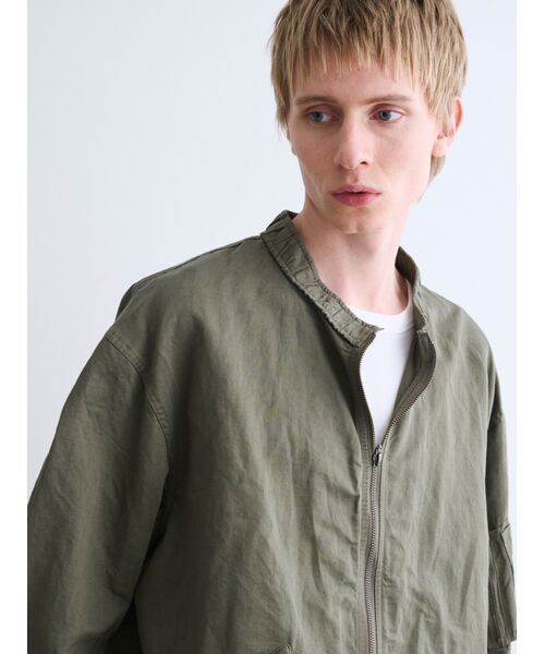 three dots / スリードッツ その他アウター | Men's garment dye linencotton jacket | 詳細7