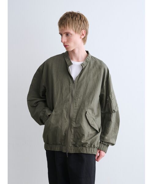 three dots / スリードッツ その他アウター | Men's garment dye linencotton jacket | 詳細8