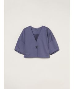 three dots / スリードッツ カーディガン・ボレロ | Ceramic terry button cardigan