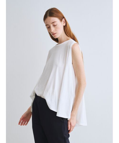 three dots / スリードッツ その他トップス | Milky jersey drape tank | 詳細6
