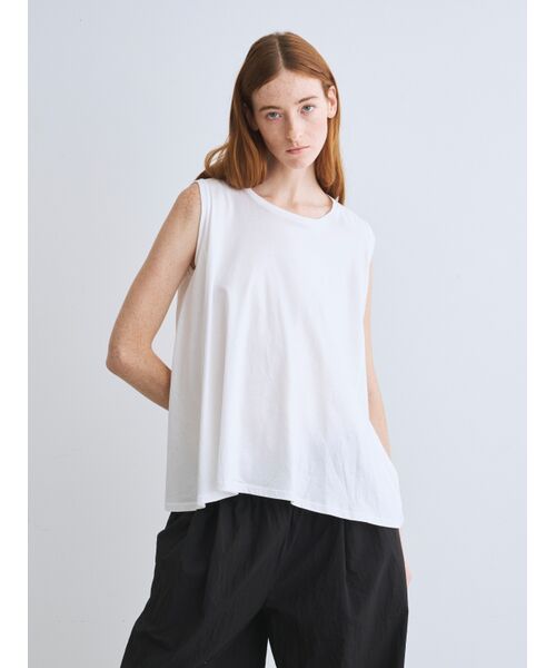 three dots / スリードッツ その他トップス | Milky jersey drape tank | 詳細7