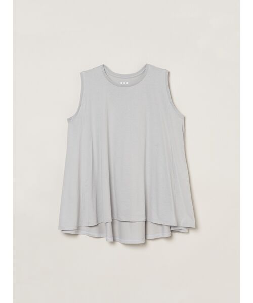 three dots/スリードッツ Milky jersey drape tank lt grey S three dots/スリードッツ Milky jersey drape tank lt grey S