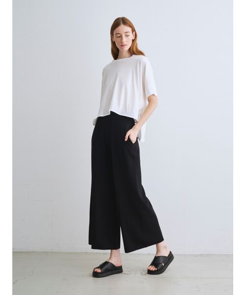 three dots / スリードッツ Tシャツ | Milky jersey wide tee | 詳細10