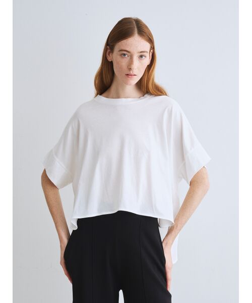 three dots / スリードッツ Tシャツ | Milky jersey wide tee | 詳細6