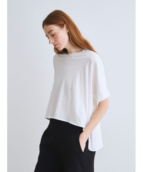 three dots / スリードッツ Tシャツ | Milky jersey wide tee | 詳細7