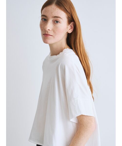 three dots / スリードッツ Tシャツ | Milky jersey wide tee | 詳細8