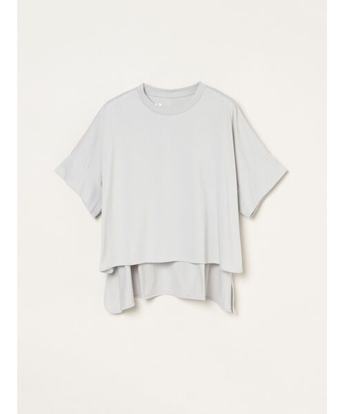 three dots/スリードッツ Milky jersey wide tee lt grey S three dots/スリードッツ Milky jersey wide tee lt grey S