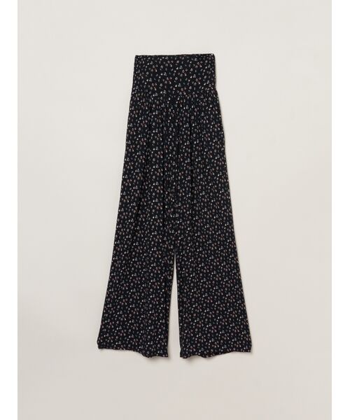 three dots スリードッツ ストレッチワイドパンツ 黒 S カードボードスウェットパンツ｜three dots（スリードッツ