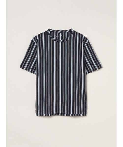 three dots / スリードッツ Tシャツ | Men's russell t-shirt(navy stripe)