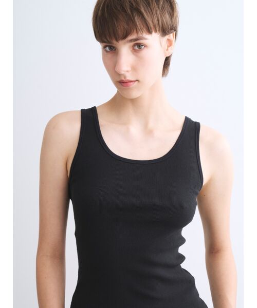 three dots / スリードッツ その他トップス | Cotton rib 2×1 tank | 詳細7