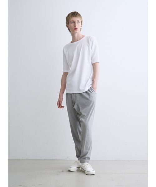 three dots / スリードッツ Tシャツ | Men's organic cotton knit slim | 詳細10