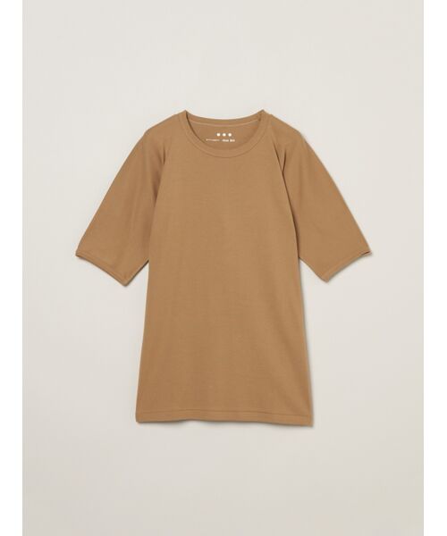 three dots/スリードッツ Men's organic cotton knit slim kelp XL three dots/スリードッツ Men's organic cotton knit slim kelp XL