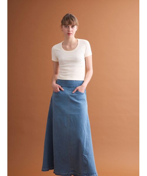 three dots / スリードッツ Tシャツ | Cotton basics cropped jessica | 詳細9