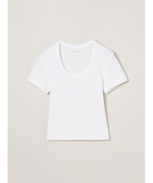 tシャツ three dots / JESSICA ショートスリーブ Tシャツ レディース Cotton basics cropped jessica （Tシャツ）｜three dots