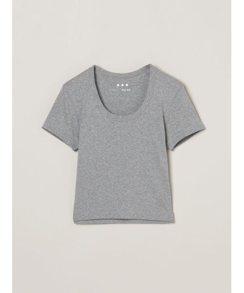 three dots/スリードッツ Cotton basics cropped jessica granite M three dots/スリードッツ Cotton basics cropped jessica granite M