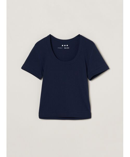 tシャツ three dots / JESSICA ショートスリーブ Tシャツ レディース Cotton basics cropped jessica （Tシャツ）｜three dots