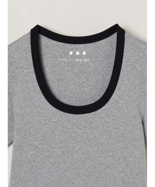 three dots / スリードッツ Tシャツ | Cotton basics ringer jessica | 詳細2